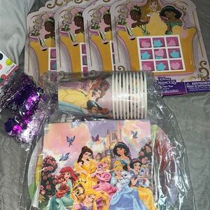 Disney Princess Disposable Tableware Set - Pink and Purple